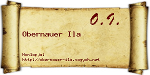 Obernauer Ila névjegykártya